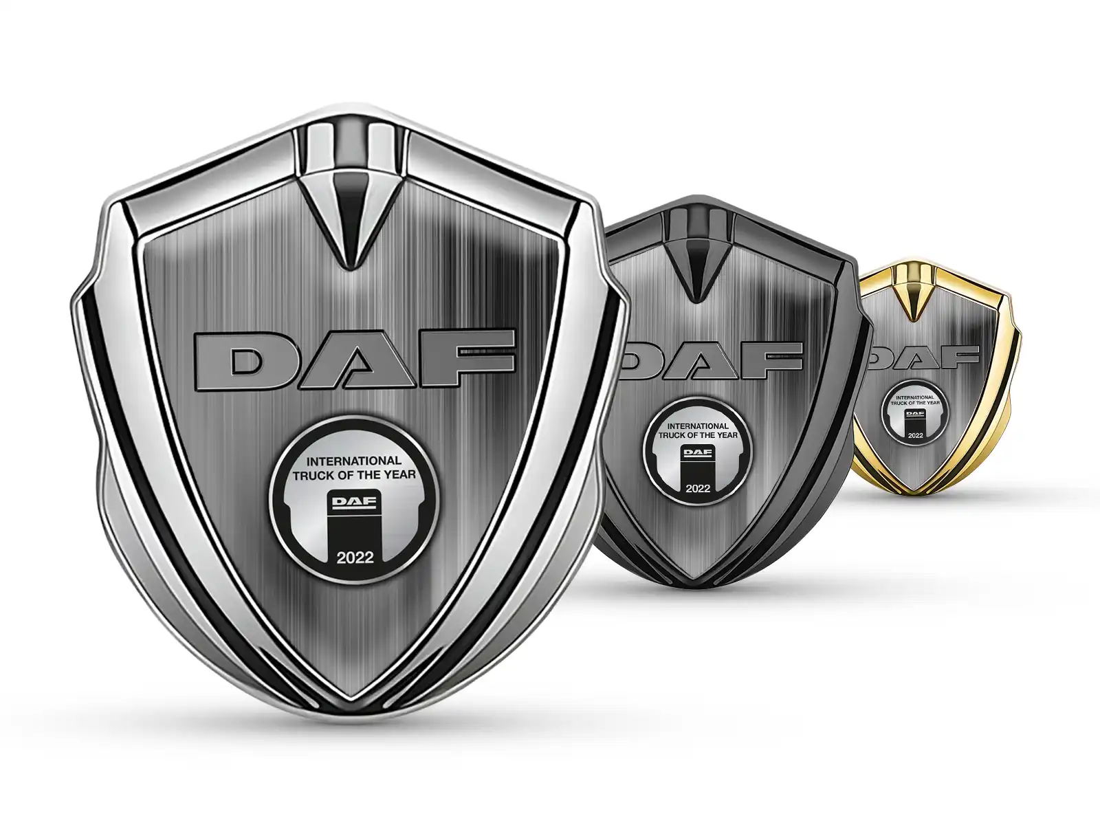 Daf Badge Self Adhesive Luxury Design Shiny Metal